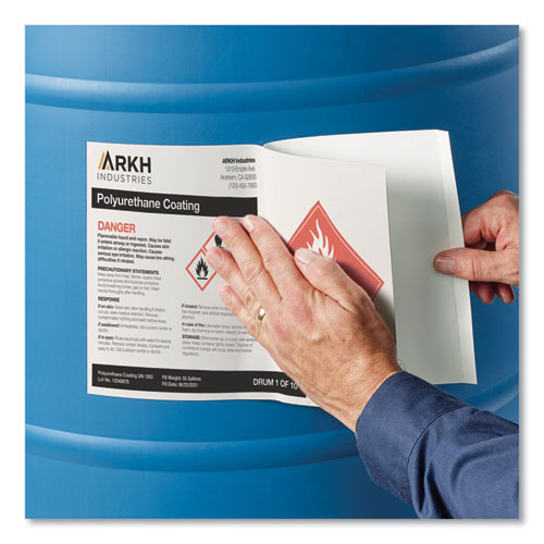 Image of Avery® Ultraduty Ghs Chemical Waterproof And Uv Resistant Labels, 8.5 X 11, White, 50/box