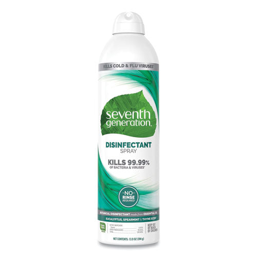 Image of Seventh Generation® Disinfectant Sprays, Eucalyptus/spearmint/thyme, 13.9 Oz, Spray Bottle