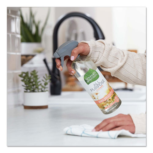 Image of Seventh Generation® Natural All-Purpose Cleaner, Morning Meadow, 23 Oz Trigger Spray Bottle, 8/carton