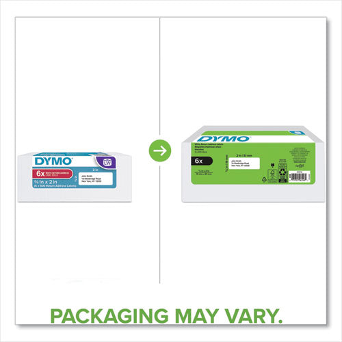 Image of DYMO® LW Address Labels, 0.75" x 2", White, 500 Labels/Roll, 6 Rolls/Pack