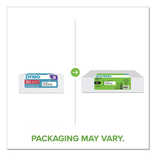 Image of DYMO® LW Address Labels, 1.13" x 3.5", White, 350 Labels/Roll, 12 Rolls/Pack