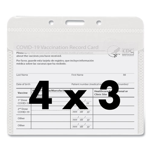 Image of Advantus PVC-Free Badge Holders, Horizontal, Clear 4.5" x 4" Holder, 4.13" x 3.25" Insert, 50/Pack