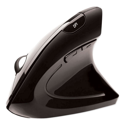 Image of Adesso Imouse E10 Wireless Vertical Ergonomic Usb Mouse, 2.4 Ghz Frequency/33 Ft Wireless Range, Right Hand Use, Black