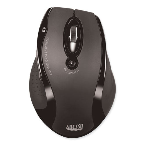 Image of Adesso Wkb1500gb Wireless Ergonomic Keyboard And Mouse, 2.4 Ghz Frequency/30 Ft Wireless Range, Black
