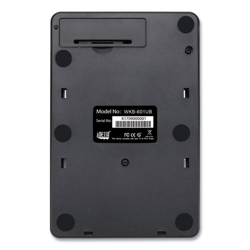Image of Adesso Wkb6010ub Wireless 18-Key Numeric Usb Keypad, Black