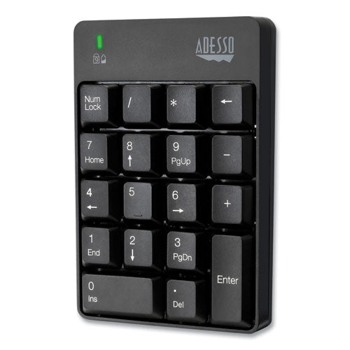 Image of Adesso Wkb6010ub Wireless 18-Key Numeric Usb Keypad, Black