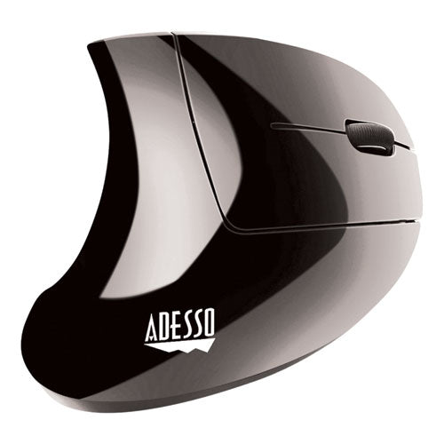 Image of Adesso Imouse E10 Wireless Vertical Ergonomic Usb Mouse, 2.4 Ghz Frequency/33 Ft Wireless Range, Right Hand Use, Black