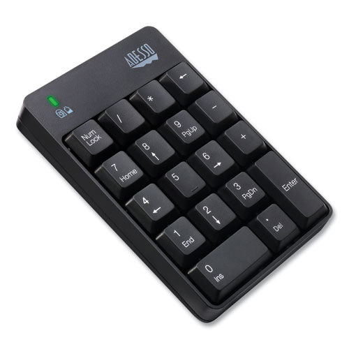 Image of Adesso Wkb6010ub Wireless 18-Key Numeric Usb Keypad, Black