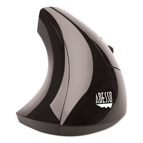 Image of Adesso Imouse E10 Wireless Vertical Ergonomic Usb Mouse, 2.4 Ghz Frequency/33 Ft Wireless Range, Right Hand Use, Black