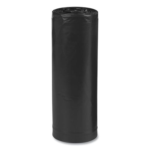 Image of Earthsense® Commercial Linear Low Density Recycled Can Liners, 60 gal, 1.25 mil, 38" x 58", Black, 10 Bags/Roll, 10 Rolls/Carton