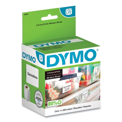 Image of DYMO® Lw Multipurpose Labels, 2.75" X 2.12", White, 320 Labels/roll