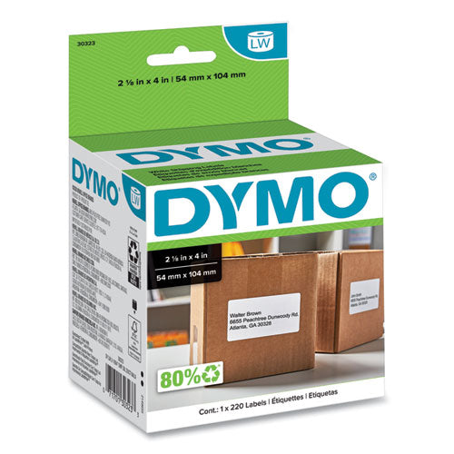 Image of DYMO® Labelwriter Shipping Labels, 2.12" X 4", White, 220 Labels/roll