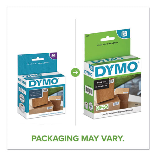 Image of DYMO® Labelwriter Multipurpose Labels, 1" X 2.12", White, 500 Labels/roll
