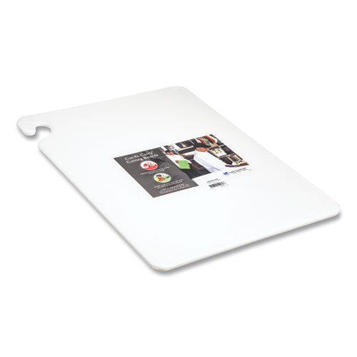 Image of San Jamar® Cut-N-Carry Color Cutting Boards, Plastic, 20 x 15 x 0.5, White