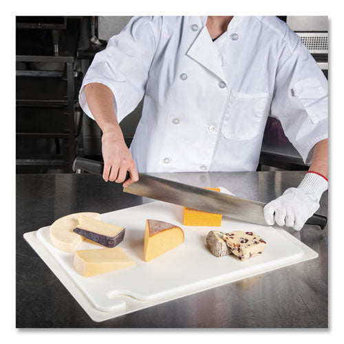 Image of San Jamar® Cut-N-Carry Color Cutting Boards, Plastic, 20 x 15 x 0.5, White