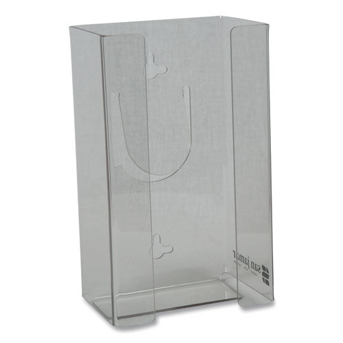 Image of San Jamar® Clear Plexiglas Disposable Glove Dispenser, 1-Box, Plexiglas, Clear, 5.5 x 3.75 x 10