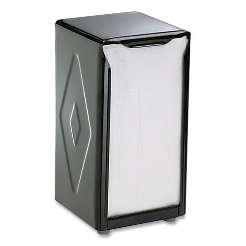 Image of San Jamar® Tabletop Napkin Dispenser, Tall Fold, 3.75 x 4 x 7.5, Capacity: 150, Black