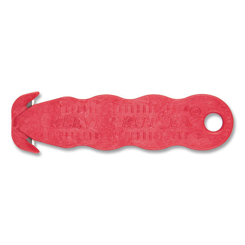 Image of San Jamar® Klever Kutter Safety Cutter, 3 Razor Blades, 1" Blade, 4" Plastic Handle, Red