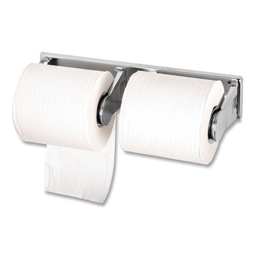 Image of San Jamar® Locking Toilet Tissue Dispenser, 12.38 x 4.5 x 2.75, Chrome