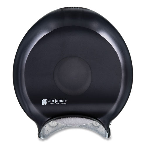 Image of San Jamar® Single 9" Jumbo Bath Tissue Dispenser, Classic, 10.25 x 5.63 x 12, Transparent Black Pearl