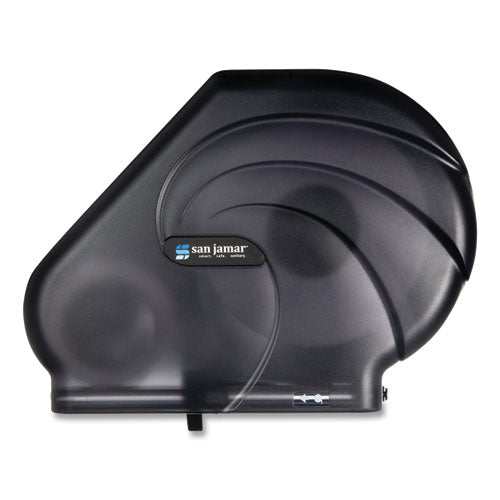 Image of San Jamar® Oceans Reserva Jumbo Tissue Dispenser with Stub, 16.75 x 5.5 x 12.25, Black Pearl