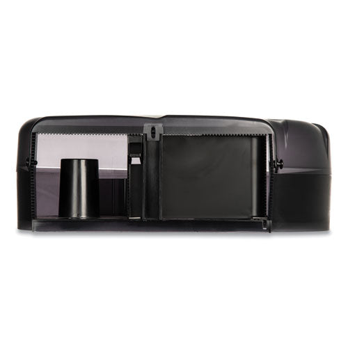 Image of San Jamar® Oceans Reserva Jumbo Tissue Dispenser with Stub, 16.75 x 5.5 x 12.25, Black Pearl
