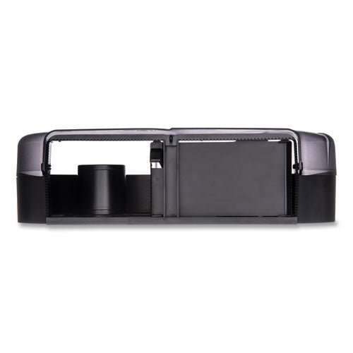Image of San Jamar® Twin 9" JBT Toilet Tissue Dispenser, Oceans, 19 x 5.25 x 12, Transparent Black Pearl