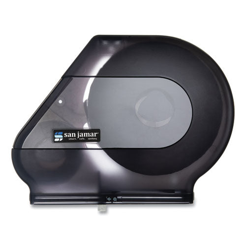 Image of San Jamar® Quantum 12"-13" JBT Dispenser, Classic, 22 x 5.88 x 16.5, Transparent Black Pearl