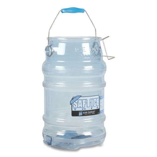 Image of San Jamar® Saf-T-Ice Tote, 6 gal, Transparent Blue