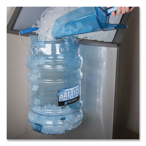 Image of San Jamar® Saf-T-Ice Tote, 6 gal, Transparent Blue