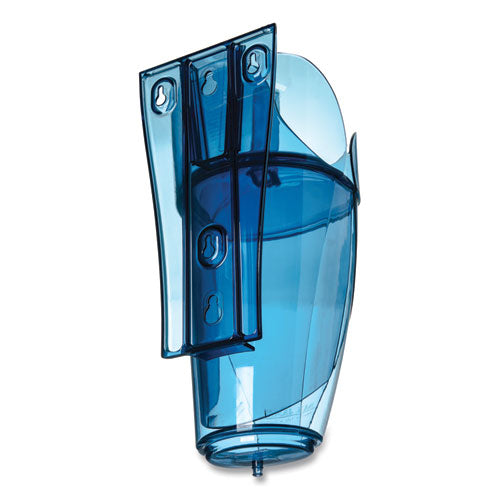Image of San Jamar® Saf-T-Scoop and Guardian System for Ice Machines, 64 oz to 86 oz Ice Scoop, Transparent Blue