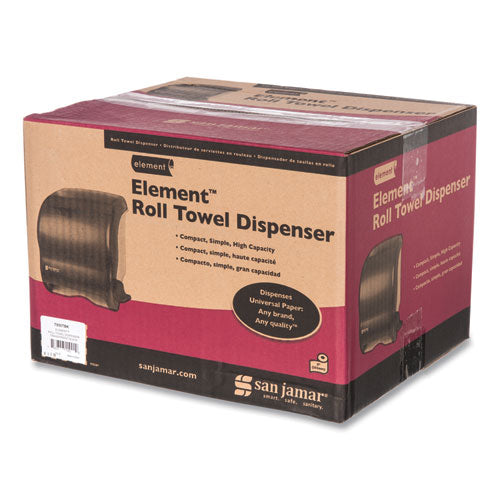 Image of San Jamar® Element Lever Roll Towel Dispenser, Classic, 12.5 X 8.5 X 12.75, Black Pearl