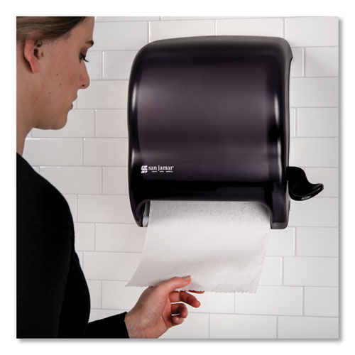 Image of San Jamar® Element Lever Roll Towel Dispenser, Classic, 12.5 X 8.5 X 12.75, Black Pearl