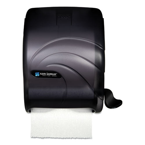 Image of San Jamar® Element Lever Roll Towel Dispenser, Oceans, 12.5 X 8.5 X 12.75, Black Pearl