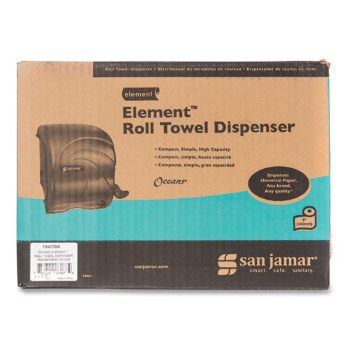 Image of San Jamar® Element Lever Roll Towel Dispenser, Oceans, 12.5 X 8.5 X 12.75, Black Pearl