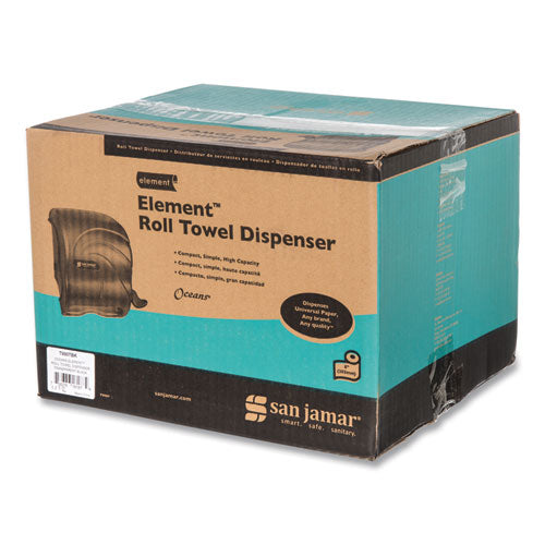 Image of San Jamar® Element Lever Roll Towel Dispenser, Oceans, 12.5 X 8.5 X 12.75, Black Pearl