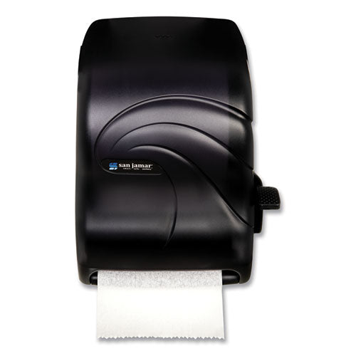Image of San Jamar® Lever Roll Towel Dispenser, Oceans, 12.94 X 9.25 X 16.5, Black Pearl