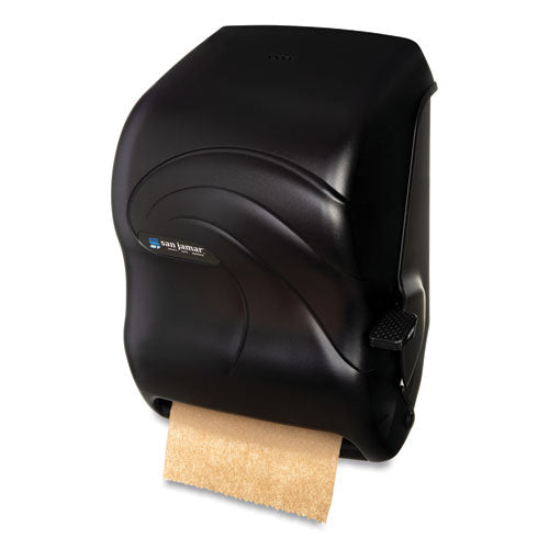 Image of San Jamar® Lever Roll Towel Dispenser, Oceans, 12.94 X 9.25 X 16.5, Black Pearl