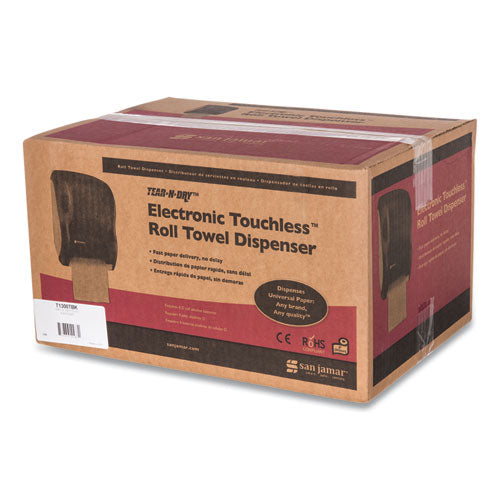 Image of San Jamar® Tear-N-Dry Touchless Roll Towel Dispenser, 11.75 X 9 X 15.5, Black Pearl