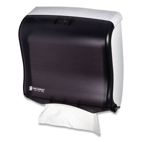 Image of San Jamar® Ultrafold Fusion C-Fold And Multifold Towel Dispenser, 11.5 X 5.5 X 11.5, Black
