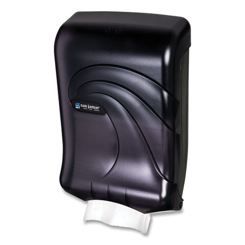 Image of San Jamar® Ultrafold Multifold/c-Fold Towel Dispenser, Oceans, 11.75 X 6.25 X 18, Transparent Black Pearl