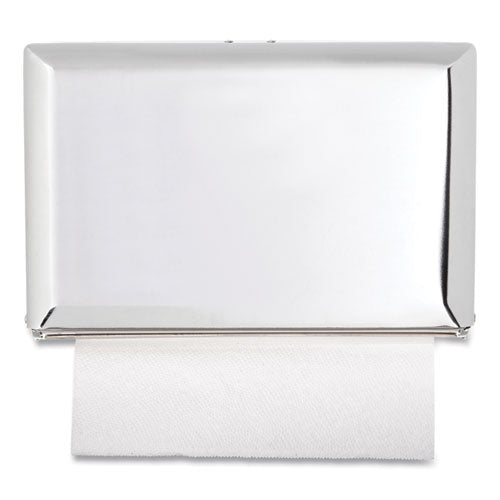 Image of San Jamar® Singlefold Paper Towel Dispenser, 10.75 X 6 X 7.5, Chrome