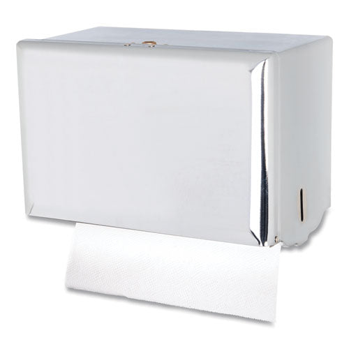 Image of San Jamar® Singlefold Paper Towel Dispenser, 10.75 X 6 X 7.5, Chrome