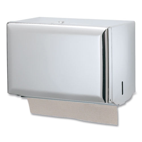 Image of San Jamar® Singlefold Paper Towel Dispenser, 10.75 X 6 X 7.5, Chrome