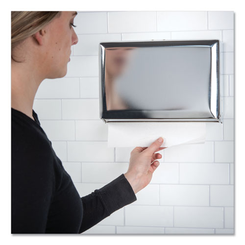 Image of San Jamar® Singlefold Paper Towel Dispenser, 10.75 X 6 X 7.5, Chrome