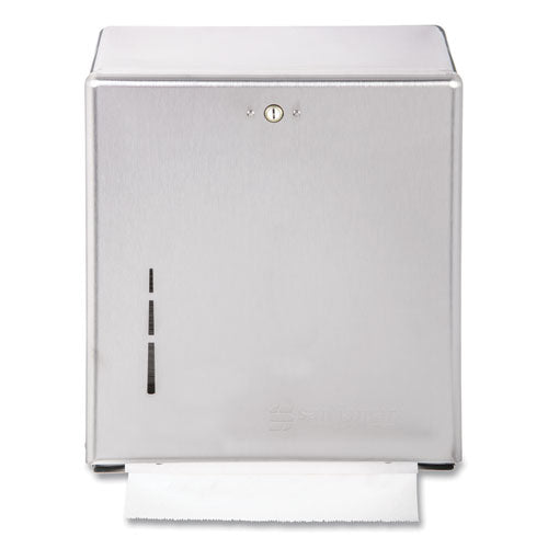 Image of San Jamar® C-Fold/multifold Towel Dispenser, 11.38 X 4 X 14.75, Stainless Steel