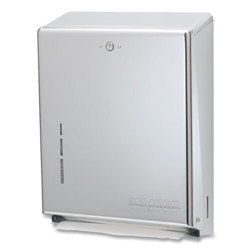 Image of San Jamar® C-Fold/multifold Towel Dispenser, 11.38 X 4 X 14.75, Stainless Steel