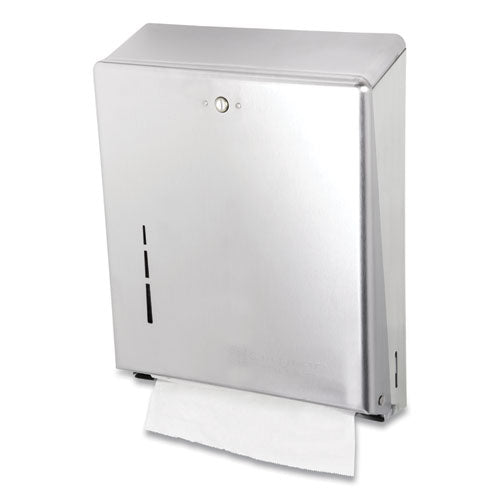 Image of San Jamar® C-Fold/multifold Towel Dispenser, 11.38 X 4 X 14.75, Stainless Steel
