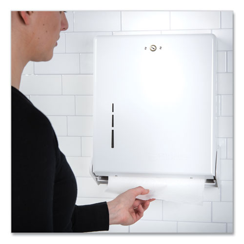 Image of San Jamar® True Fold C-Fold/multifold Paper Towel Dispenser, 11.63 X 5 X 14.5, White