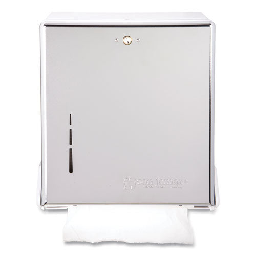 Image of San Jamar® True Fold C-Fold/multifold Paper Towel Dispenser, 11.63 X 5 X 14.5, Chrome